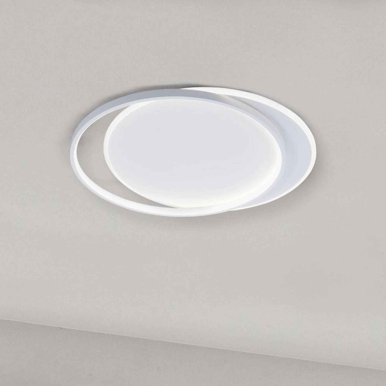 LED-Deckenlampe Evelyn, weiß, Länge 55 cm, Metall LED-Deckenlampe Evelyn, weiß, Länge 55 cm, Metall von Viokef