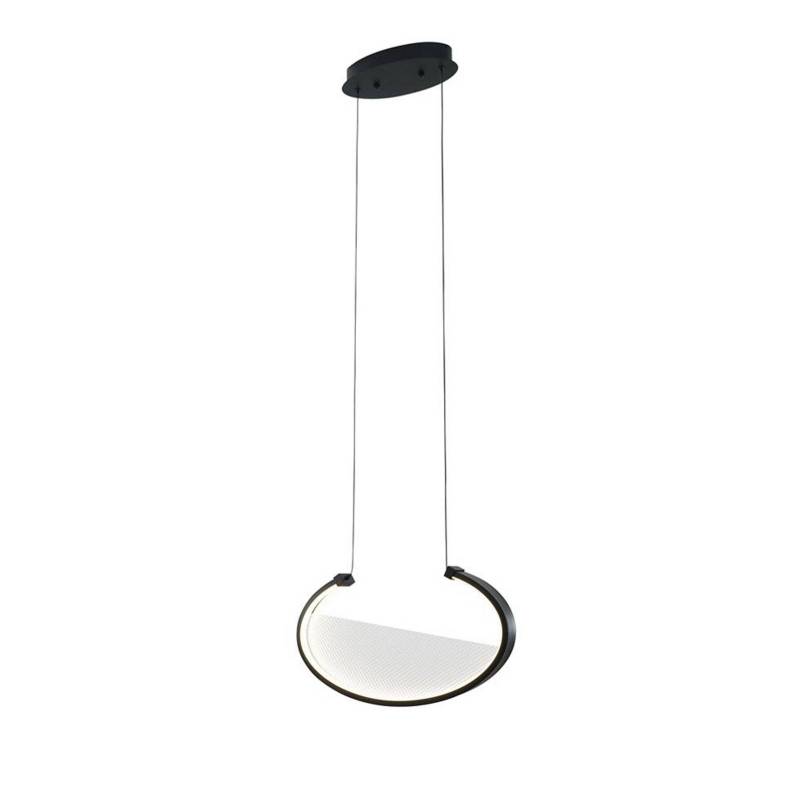 LED-Hängelampe Adele, Länge 37 cm, schwarz, Metall von Viokef