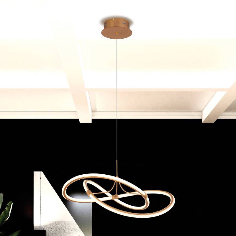 LED-Hängelampe Lorra, gold von Viokef