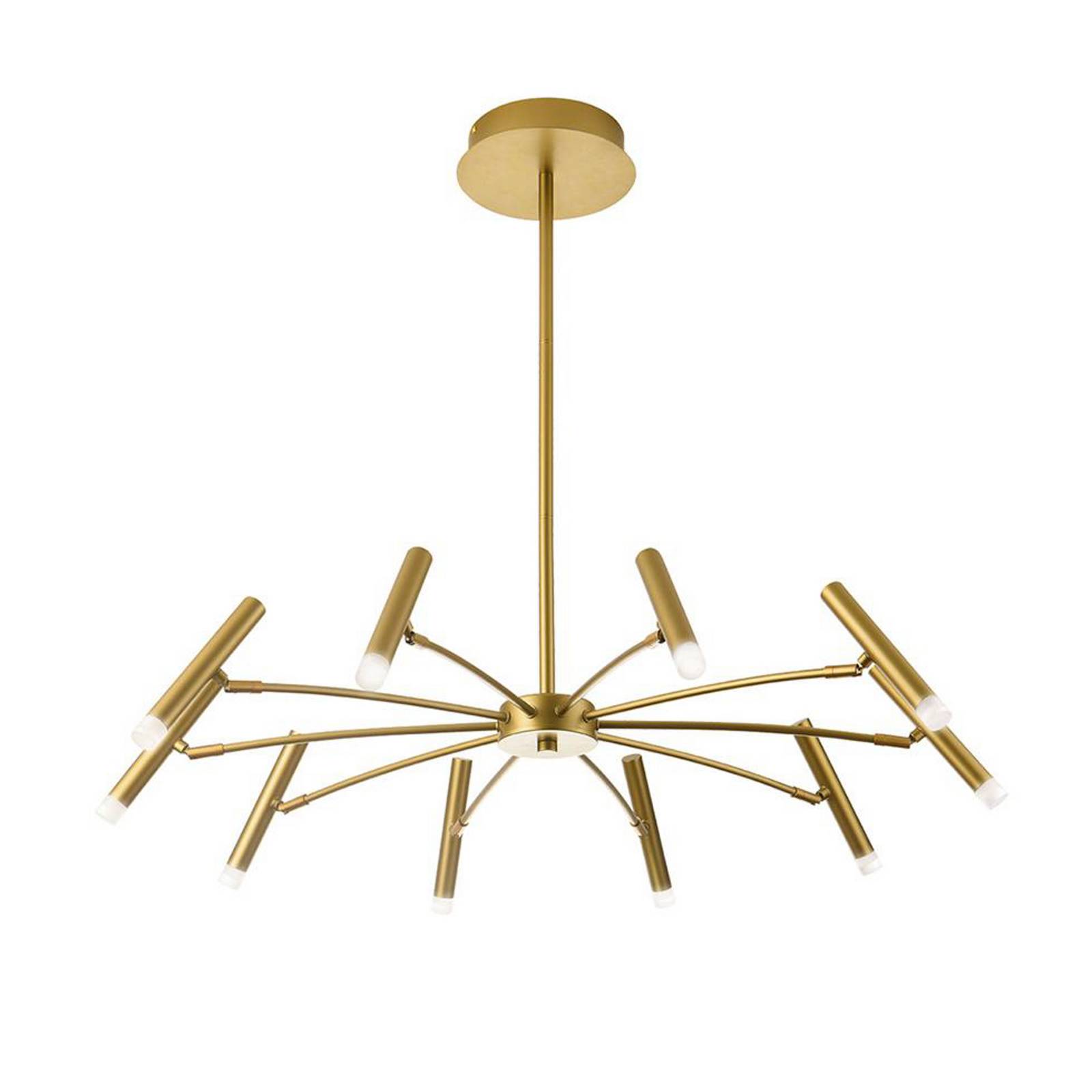 LED-Hängelampe Secret, goldfarben, Ø 80 cm, Metall, 10-flg. LED-Hängelampe Secret, goldfarben, Ø 80 cm, Metall, 10-flg. von Viokef