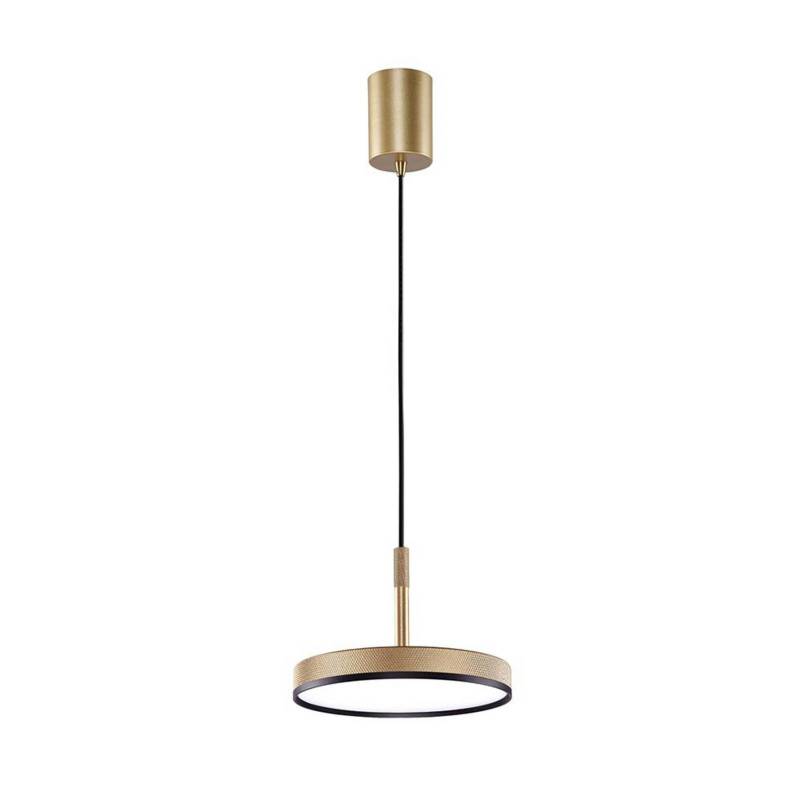LED-Pendellampe Don, goldfarben, Ø 20 cm, Metall von Viokef
