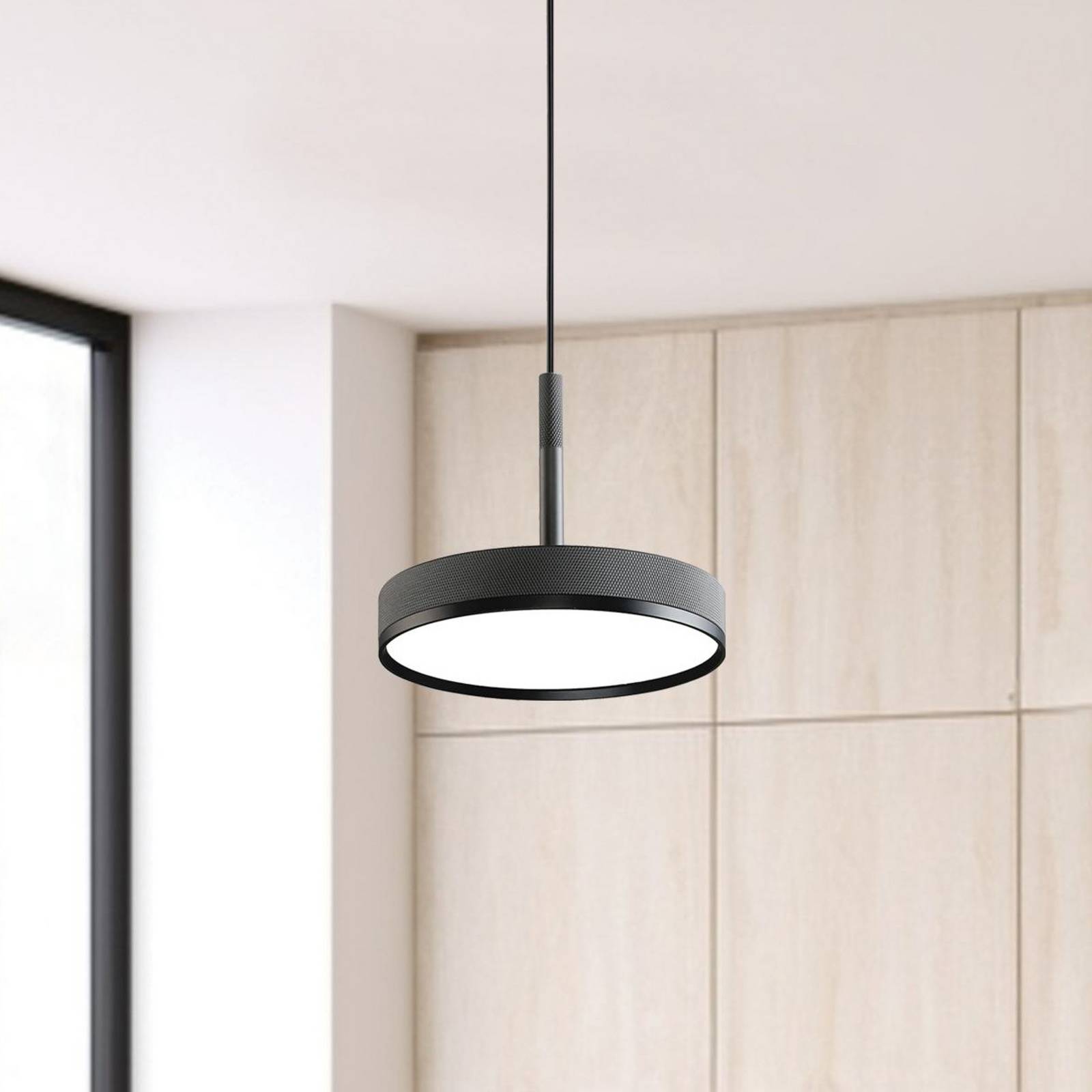 LED-Pendellampe Don, grau, Ø 20 cm, Metall LED-Pendellampe Don, grau, Ø 20 cm, Metall von Viokef