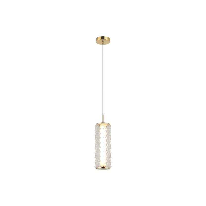 LED-Pendellampe Irma, goldfarben/klar von Viokef
