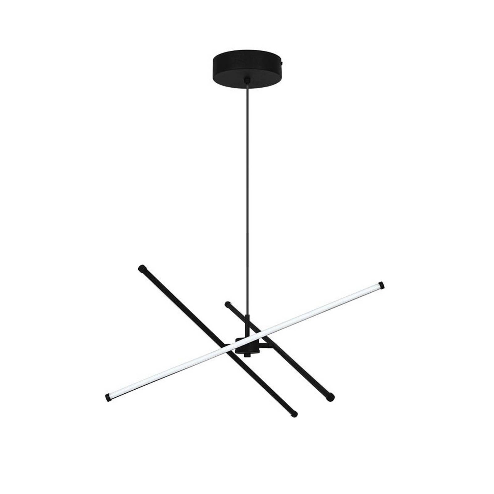 LED-Pendellampe Sandy, Länge 60 cm, schwarz, Metall LED-Pendellampe Sandy, Länge 60 cm, schwarz, Metall von Viokef