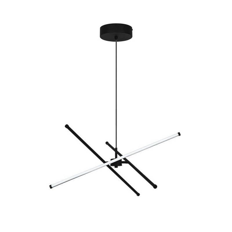 LED-Pendellampe Sandy, Länge 60 cm, schwarz, Metall von Viokef