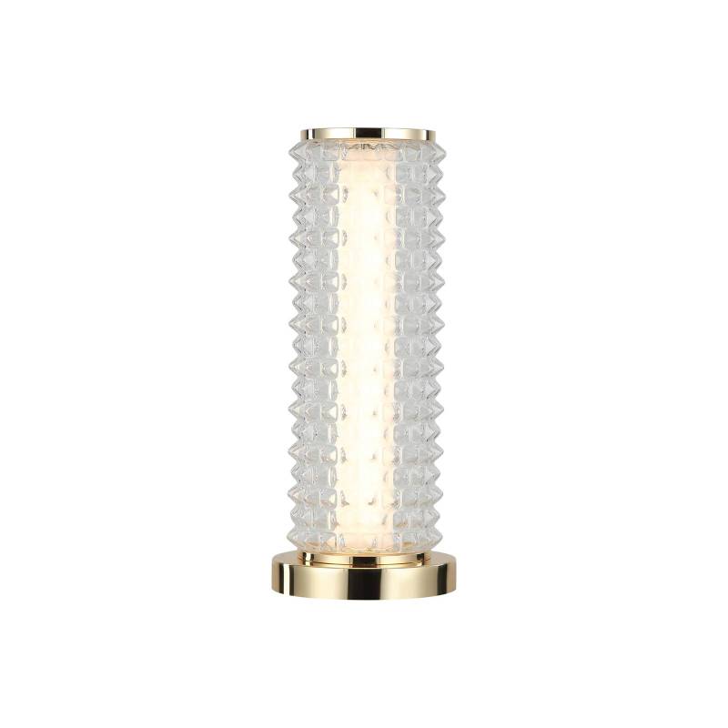 LED-Tischlampe Irma, goldfarben/klar von Viokef