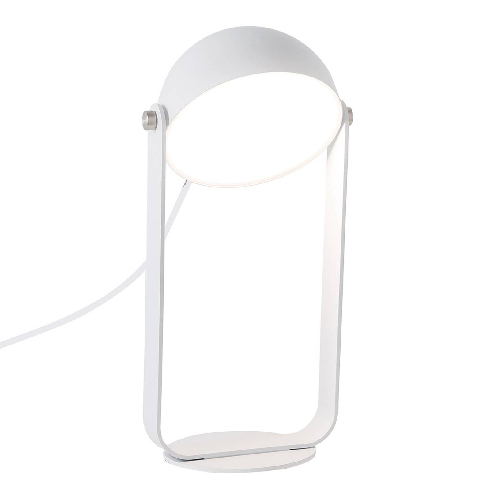 LED-Tischleuchte Hemi schwenkbarer Schirm weiß LED-Tischleuchte Hemi schwenkbarer Schirm weiß von Viokef