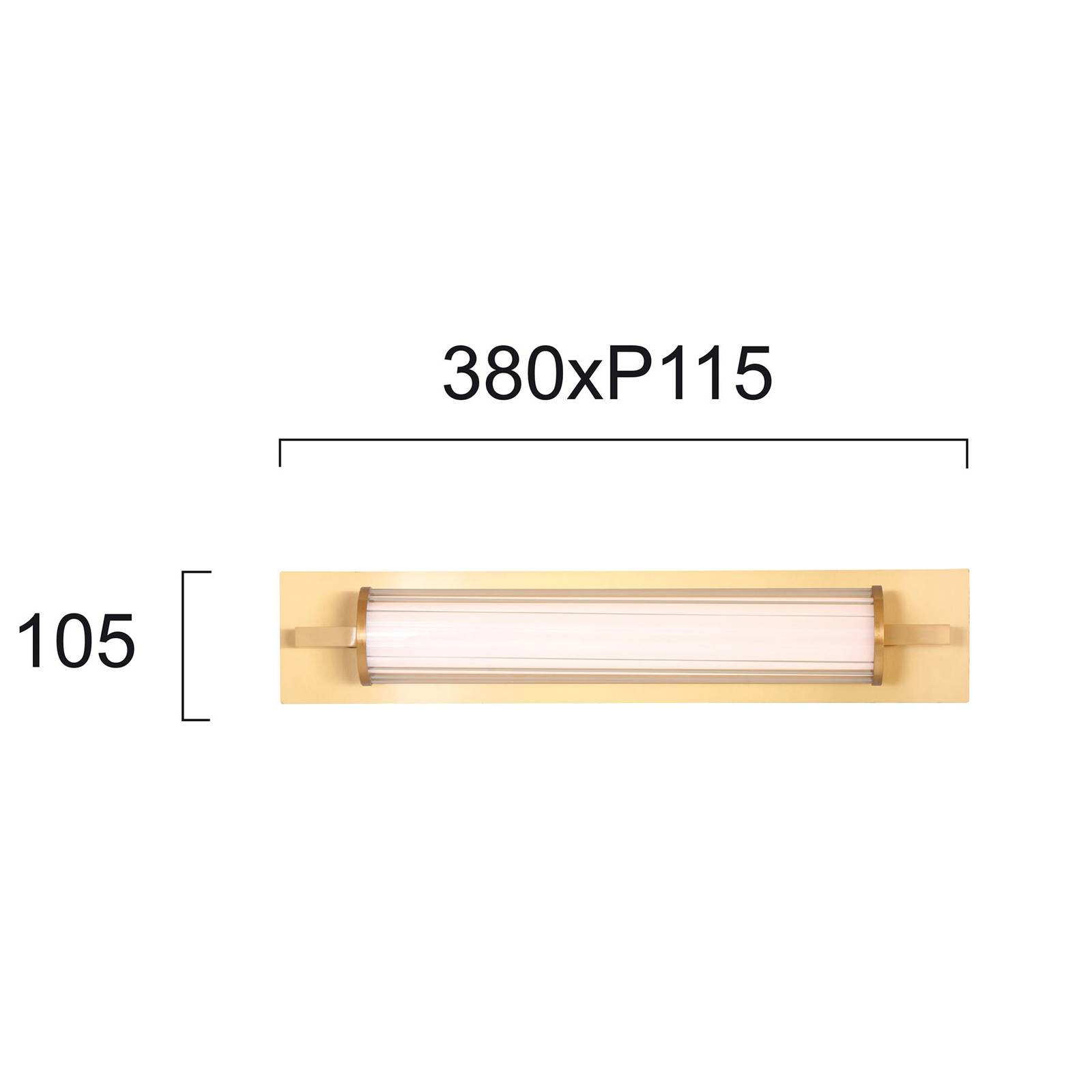LED-Wandlampe Frida, Glas, weiß/gold, röhrenförmig LED-Wandlampe Frida, Glas, weiß/gold, röhrenförmig von Viokef