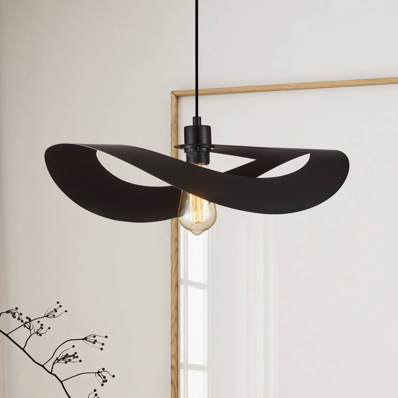 Pendellampe Mas, schwarz, Ø 50 cm, Metall Pendellampe Mas, schwarz, Ø 50 cm, Metall von Viokef