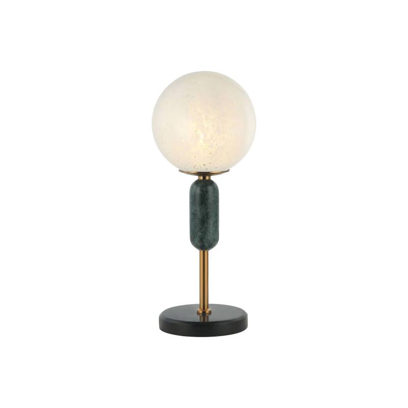 Tischleuchte Polly mit Glasschirm, Marmor-Element von Viokef