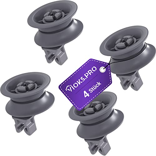 Vioks.pro Spülmaschinen Rollen 4x Set Ersatz für Bosch 00611666 00165313 Korbrollen Geschirrspüler Bosch Zubehör für Oberkorb Geschirrspüler von Vioks.pro