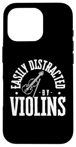 Lässt sich leicht von Violinen ablenken, lustige Violine Hülle für iPhone 16 Pro von Violin Player And Violin Teacher Gifts