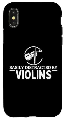 Lässt sich leicht von Violinen ablenken, lustige Violine Hülle für iPhone X/XS von Violin Player And Violin Teacher Gifts