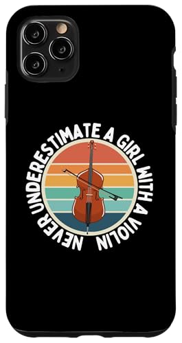 Unterschätze niemals ein Mädchen mit einer Geige Lustige Geigerin Hülle für iPhone 11 Pro Max von Violin Player And Violin Teacher Gifts