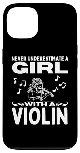 Unterschätze niemals ein Mädchen mit einer Geige Lustige Geigerin Hülle für iPhone 13 von Violin Player And Violin Teacher Gifts
