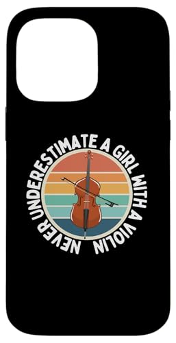 Unterschätze niemals ein Mädchen mit einer Geige Lustige Geigerin Hülle für iPhone 14 Pro Max Unterschätze niemals ein Mädchen mit einer Geige Lustige Geigerin Hülle für iPhone 14 Pro Max von Violin Player And Violin Teacher Gifts