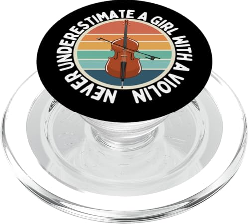 Unterschätze niemals ein Mädchen mit einer Geige Lustige Geigerin PopSockets PopGrip für MagSafe Unterschätze niemals ein Mädchen mit einer Geige Lustige Geigerin PopSockets PopGrip für MagSafe von Violin Player And Violin Teacher Gifts
