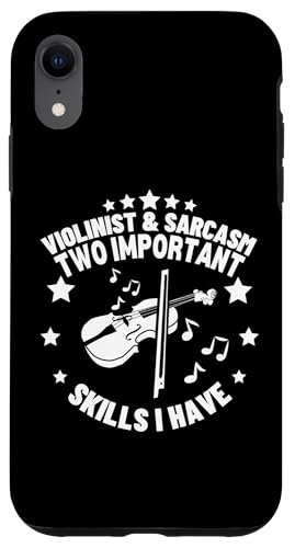 Violinist und Sarkasmus Lustiger Violinspieler Hülle für iPhone XR von Violin Player And Violin Teacher Gifts