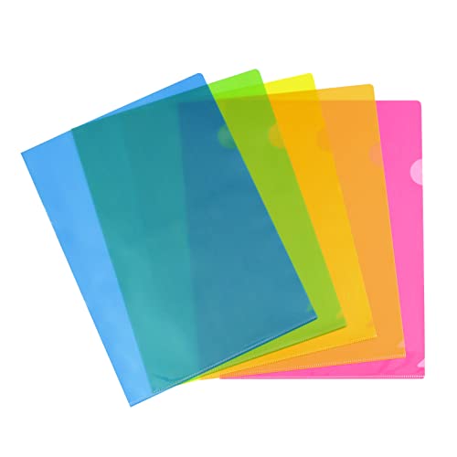 Viquel 10 transparente Eckhüllen – Kunststoffhülle zum Öffnen in der Ecke – verschiedene Neonfarben von Viquel