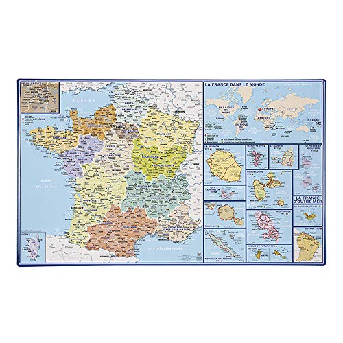 Viquel 136709-06 Schreibunterlage Karte Frankreich + Dom Tom von Viquel