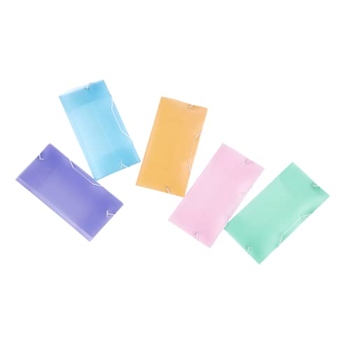 Viquel - 20 Minihüllen aus Kunststoff, 12 x 23,5 cm, 3 Klappen, Format Scheck, Propysoft – verschiedene Pastellfarben von Viquel
