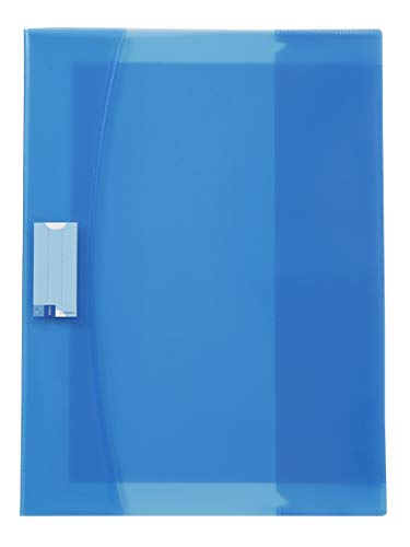 Viquel – 50 Heftumschläge 17 x 22 cm, transparent mit Klappen für Heft 17 x 22 oder A5 – Strong Cover blau von Viquel