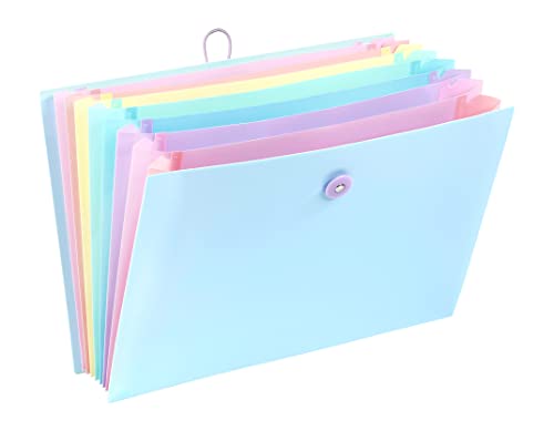 Viquel - Fächermappe, ausziehbar, 8 Fächer, für A4-Dokumente, Rainbow Pastel – Blau von Viquel