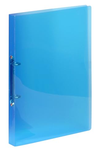 Viquel - Flexibler A4-Ordner aus Kunststoff - 2 Ringe - Rücken 2,5 cm - Bürobedarf zum Ordnen und Aufbewahren von Dokumenten - Blau durchscheinend von Viquel