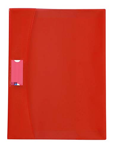 Viquel Heftumschläge, 24 x 32 cm, transparent, mit Klappen für Hefte, 24 x 32 cm, Rot, 50 Stück von Viquel