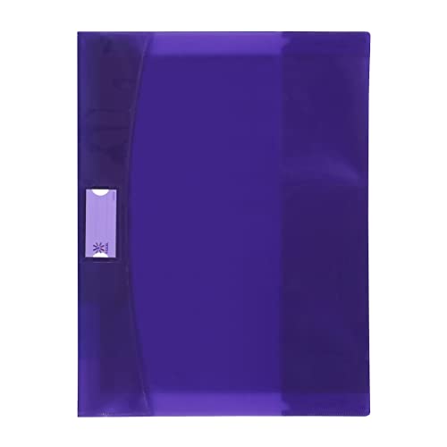 Viquel Strong Cover A4 Heftschoner aus hochwertigem violettem Kunststoff, verstärkter Rücken, mit Klappen, Lesezeichen von Viquel