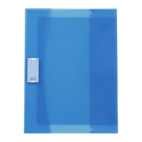 Viquel Strong Cover – Heftschoner 24 x 2 aus blauem Kunststoff – Premium-Qualität – verstärkter Rücken – mit Klappen für Lesezeichen von Viquel