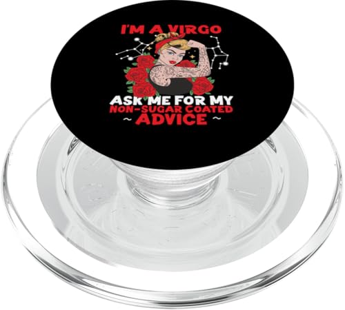 Jungfrau-Zodiac: Fragen Sie mich nach meinem nicht zuckerbeschichteten Rat PopSockets PopGrip für MagSafe Jungfrau-Zodiac: Fragen Sie mich nach meinem nicht zuckerbeschichteten Rat PopSockets PopGrip für MagSafe von Virgo Zodiac Sign Designs For Women
