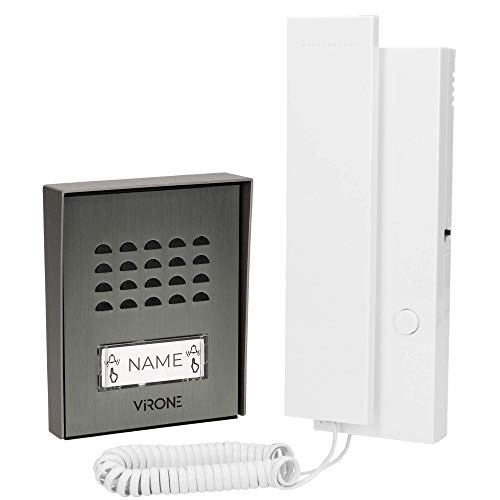 Virone LUPI Sprechanlage 1 Familienhaus Aufputz 2-Draht 230V AC, Nachname Hintergrundbeleuchtung (Einfamilienhaus) von Virone