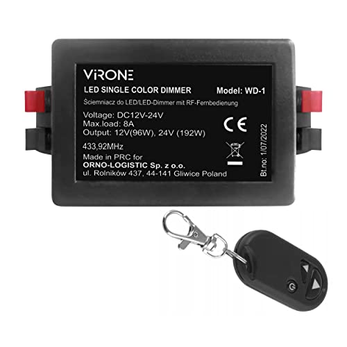 Virone WD-1 Dimmer für Led Lampen 12-24VDC RF mit Fernbedienung Virone WD-1 Dimmer für Led Lampen 12-24VDC RF mit Fernbedienung von Virone