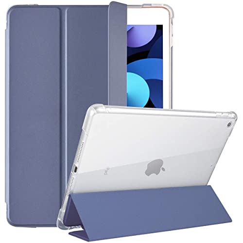 Visaccy Hülle für iPad 10.2 Zoll, iPad 9/8/7 Generation Hülle mit Stifthalter, Superleicht Durchscheinend Smart Schutzhülle Cover, Auto Sleep/Wake Up für iPad 10.2 Zoll 2021/2020/2019, Lavendel von Visaccy