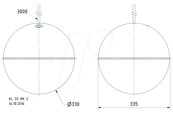 VIS 50346 - Kugellautsprecher KL 33 MK 2, 50 W, 4 Ohm von Visaton