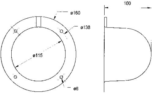 Visaton ABDECKH. AK 10.13 Lautsprecher Abdeckung (Ø) 100mm von Visaton