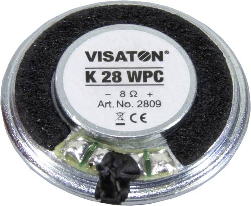 Visaton K 28 WPC - 8 Ohm 1.1 Zoll 2.8cm Kleinlautsprecher 1W 8Ω Kunststoff-Membran von Visaton