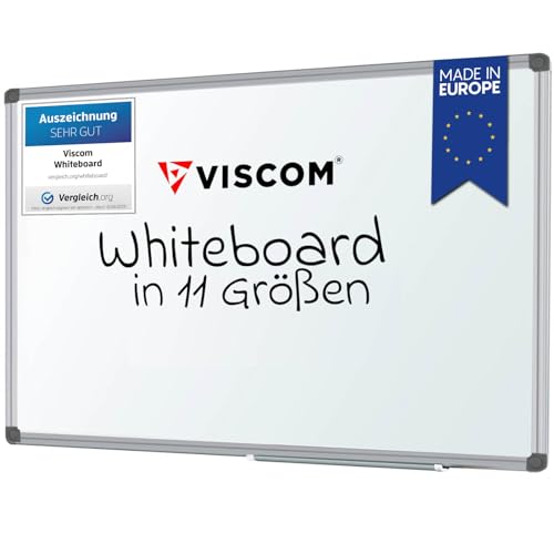 VISCOM Whiteboard magnetisch - 120 x 240 cm - Magnettafel in 11 Größen - Magnetwand, kratzfest & beschreibbar - mit Aluminium-Rahmen - für Hoch- und Querformat von Viscom