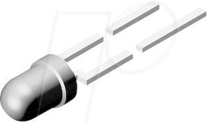 VIS VLHW4400-QPM - LED, 3 mm, bedrahtet, weiß, 1125 mcd, 30° von Vishay