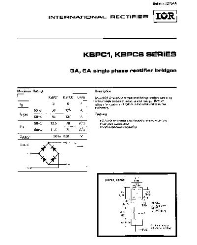 Vishay Gleichrichterdiode Einzelphase KBPC1005 D-72 50V 3A von Vishay