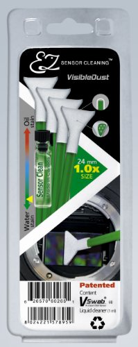 VisibleDust grüne Serie EZ Sensor Cleaning Kit - 4X VSwabs 1.0X und 1ml Sensor Clean von VisibleDust