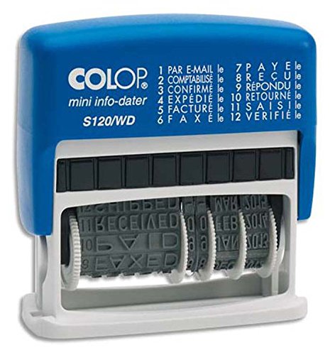 COLOP 104972 Wortbandstempel Mini Dater S120/WD mit Datum, FR von Visiodirect