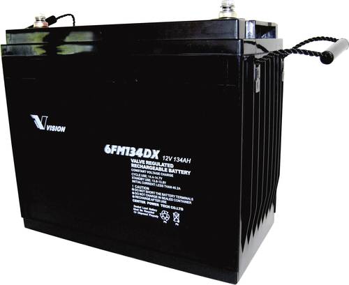 Vision Akkus 6FM134DX 6FM134DX Bleiakku 12V 134Ah Blei-Vlies (AGM) (B x H x T) 341 x 287 x 173mm M8- von Vision Akkus