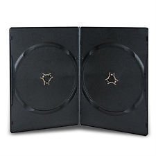CD- / DVD- / BluRay-Leerhülle (Doppelhülle für je 2 Discs, 7 mm, 25 Stück) Schwarz von Vision Media