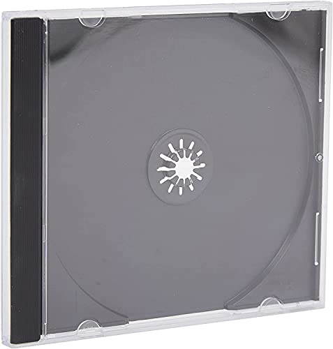VISION MEDIA® CD-Hülle für 1 CDs, 10,4 mm Rücken, Schwarz, 50 Stück von Vision Media