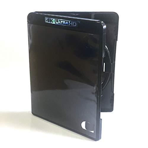 Vision Media® - 2 x 4K Ultra HD Blu-Ray Hüllen in Schwarz – speichert jede DVD/Blu-Ray/Spiele-Disc. von Vision Media