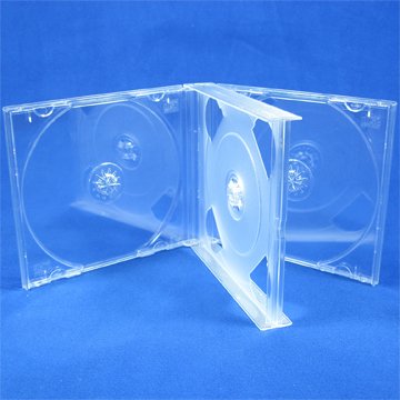 Vision Media® 3 x 3 Wege Multi CD klar Jewel Case – 22 mm Rücken von Vision Media