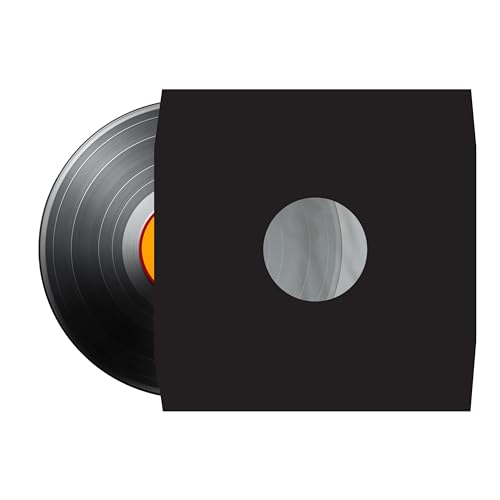 Vision Media® 30,5 cm große, schwarze Vinyl-Innenhüllen – hochwertige PolyLiner – Schallplatten-Innenhüllen – Vinylhüllen x 10 Stück von Vision Media