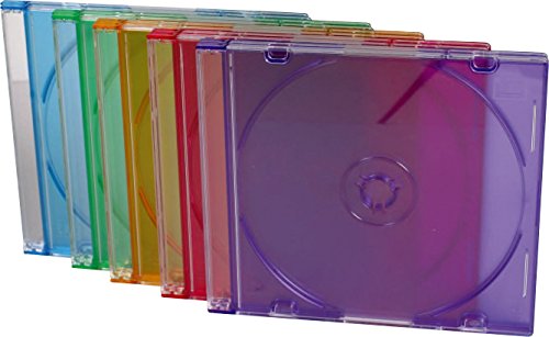 Vision Media CD-Hülle / Slimcase, schlankes Design, 5,2 mm Rücken, verschiedene Farben, 25 Stück von Vision Media